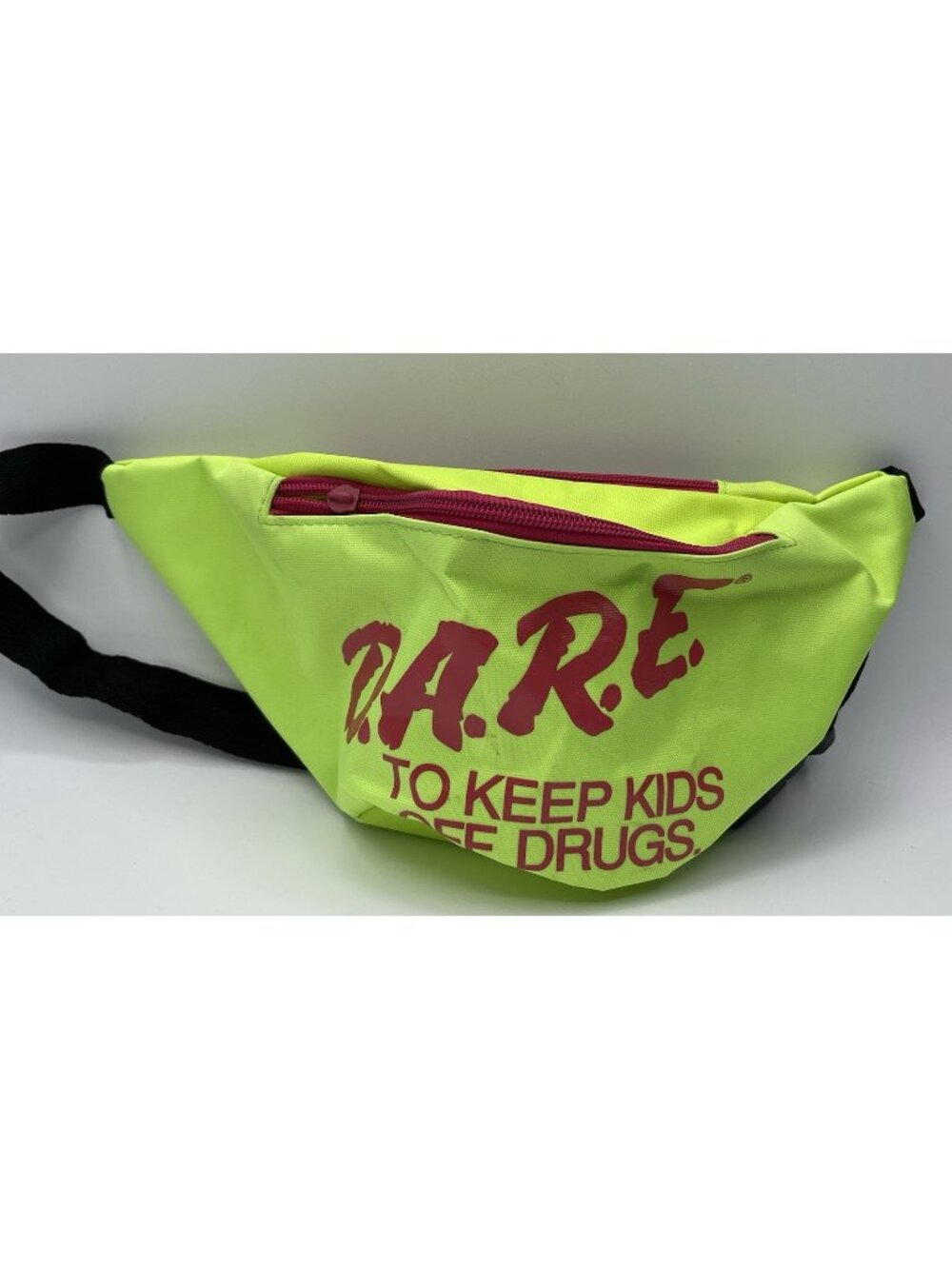 Retro DARE To Keep Kids Off Drugs Neon Yellow Pink Fanny Pack Retro